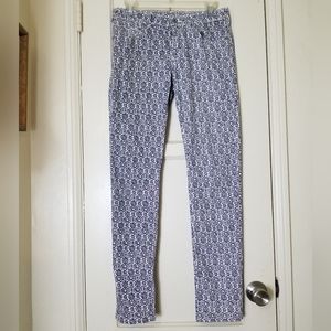 JACK WILLS 29 x 32 blue white floral jeans